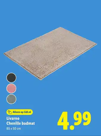Lidl Livarno Chenille badmat aanbieding