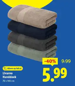 Lidl Livarno Handdoek aanbieding