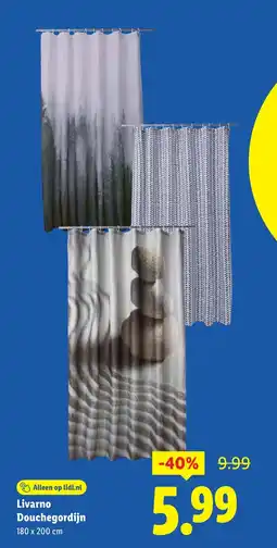 Lidl Livarno Douchegordijn aanbieding