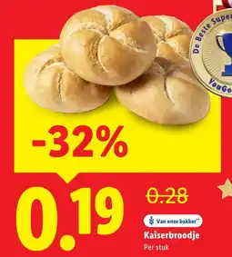 Lidl Kaiserbroodje aanbieding