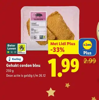 Lidl Gehakt cordon bleu aanbieding