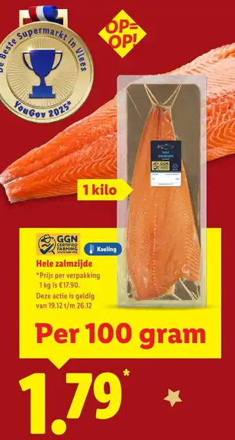 Lidl Hele zalmzijde aanbieding