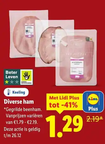 Lidl Diverse ham aanbieding