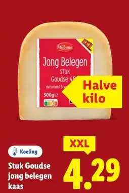 Lidl Stuk Goudse jong belegen kaas aanbieding