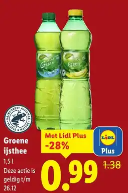 Lidl Groene ijsthee aanbieding