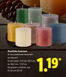 Lidl Rustieke kaarsen aanbieding