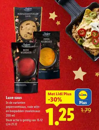 Lidl Luxe saus aanbieding