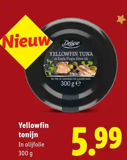 Lidl Yellowfin tonijn aanbieding
