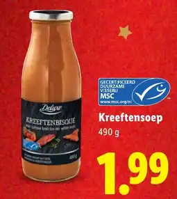 Lidl Kreeftensoep aanbieding