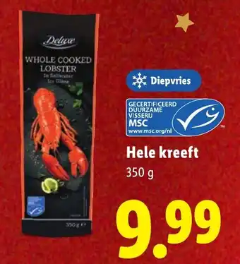 Lidl Hele kreeft aanbieding