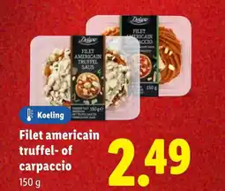 Lidl Filet americain truffel of carpaccio aanbieding