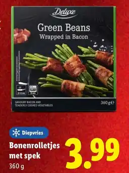 Lidl Bonenrolletjes met spek aanbieding