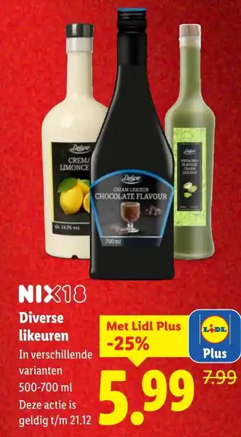 Lidl Diverse likeuren aanbieding