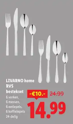 Lidl LIVARNO home RVS bestekset aanbieding