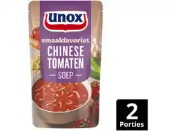 Hoogvliet Unox Soep in zak Chinese tomatensoep met lente-ui aanbieding