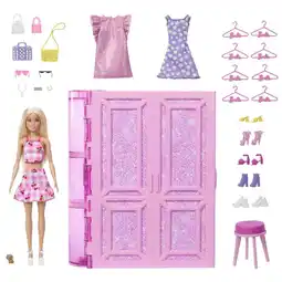 Intertoys Barbie droomkledingkast met pop aanbieding