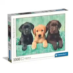 Intertoys Clementoni puzzel drie labradors - 1000 puzzelstukjes aanbieding