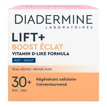Trekpleister Diadermine Lift+ Boost Éclat Nachtcrème aanbieding