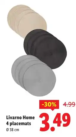 Lidl Livarno Home 4 placemats aanbieding