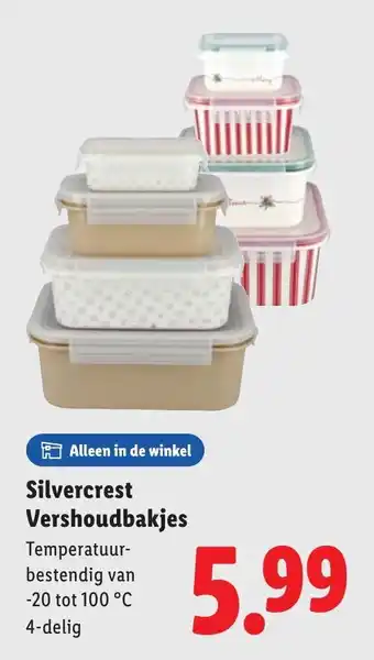 Lidl Silvercrest Vershoudbakjes aanbieding