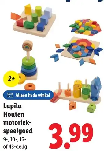 Lidl Lupilu Houten motoriek speelgoed aanbieding