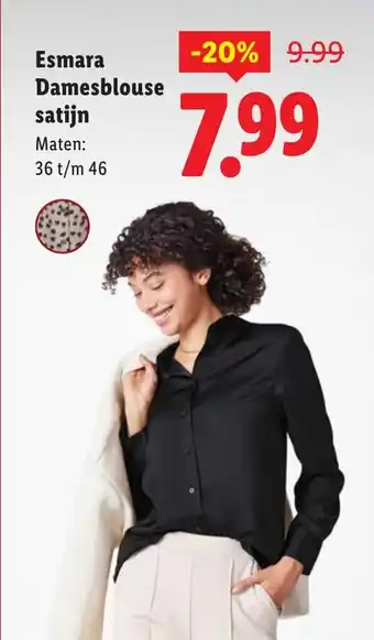 Lidl Esmara Damesblouse satijn aanbieding