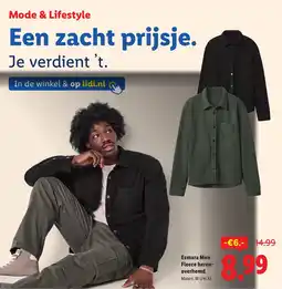 Lidl Esmara Men Fleece heren overhemd aanbieding