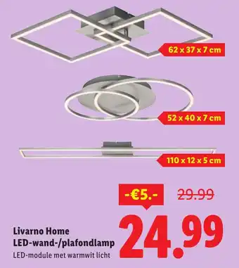 Lidl Livarno Home LED wand plafondlamp aanbieding