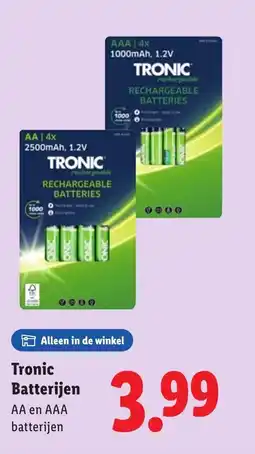 Lidl Tronic Batterijen aanbieding