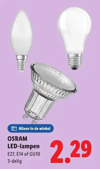 Lidl OSRAM LED lampen aanbieding