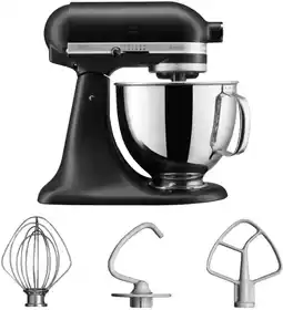 Coolblue KitchenAid Artisan Mixer 5KSM125EBM Mat Zwart aanbieding