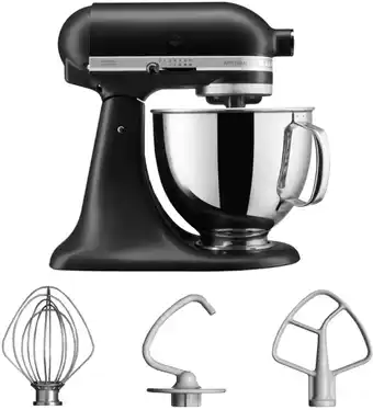 Coolblue KitchenAid Artisan Mixer 5KSM125EBM Mat Zwart aanbieding