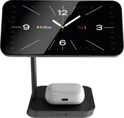 Coolblue ZENS 2-in-1 MagSafe en Qi2 Draadloze Oplader 15W met Standaard Zwart aanbieding