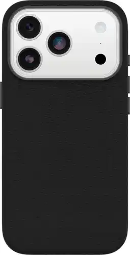 Coolblue Otterbox Symmetry iPhone 17 Pro Back Cover met MagSafe Magneet Leer Zwart aanbieding