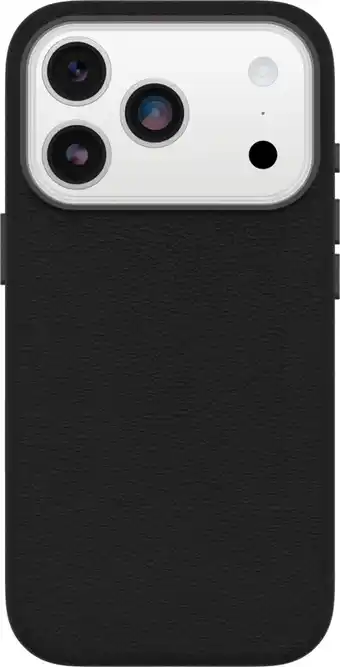 Coolblue Otterbox Symmetry iPhone 17 Pro Back Cover met MagSafe Magneet Leer Zwart aanbieding