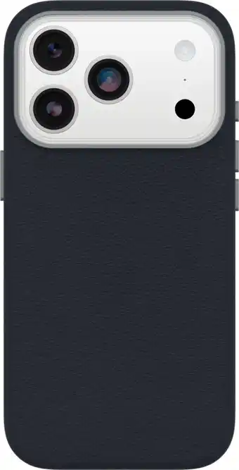 Coolblue Otterbox Symmetry iPhone 17 Pro Back Cover met MagSafe Magneet Leer Blauw aanbieding