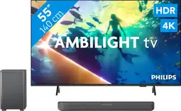 Coolblue Philips Ambilight 55 PUS8000 4K (2025) + Philips TAB5309 aanbieding