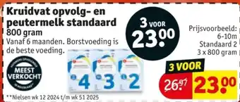 Kruidvat Kruidvat opvolg en peutermelk standaard aanbieding