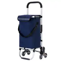 ANWB Packaway 40L boodschappentrolley met trapwielen Blauw aanbieding