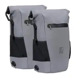 ANWB Brisby 40-52L 3-in-1 rolltop fietstassen Grijs aanbieding