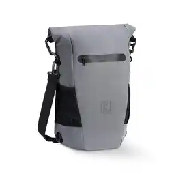 ANWB Brisby 20-26L 3-in-1 Waterdichte Rolltop Fietstas Lichtgrijs aanbieding