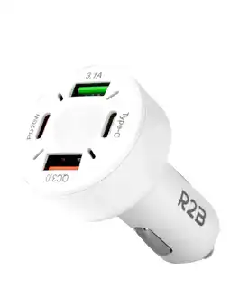 ANWB R2B Autolader USB C & USB A Snellader Wit Wit aanbieding