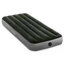 ANWB Intex Luchtbed Downy 1P 76x191 + Pomp Groen aanbieding