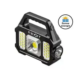 ANWB Nexxt Solar oplaadbare zaklamp Zwart aanbieding