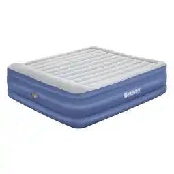ANWB Bestway Luchtbed 2P 193x203 cm + pomp Blauw aanbieding