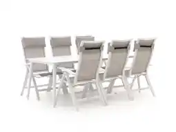 Kees Smit Bellagio Lugo/Sora 220cm dining tuinset 7-delig verstelbaar aanbieding