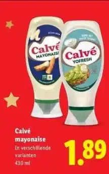 Lidl Calvé mayonaise aanbieding