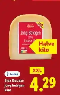 Lidl Stuk Goudse jong belegen kaas aanbieding