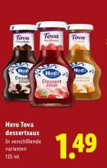 Lidl Hero Tova dessertsaus aanbieding