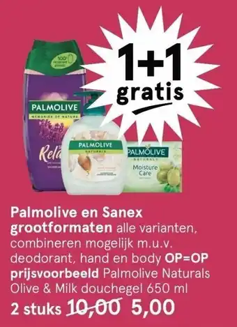 Etos Palmolive en Sanex grootformaten 650ml aanbieding